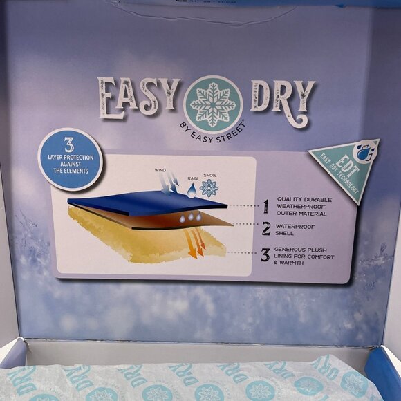 Easy Street Frosty Waterproof Ankle Boots Size 7.5W Navy Blue Faux Fur - Picture 16 of 16